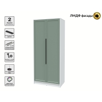 Шкаф распашной Тренд КТ-Ш2 (Белый платинум ЛДСП/ Мята ЛМДФ) Ш918 В2128 Г547